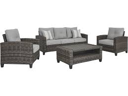 Set up the ultimate spot for summertime r&r with modern outdoor sofas. Cloverbrooke 4 Piece Outdoor Seating Set