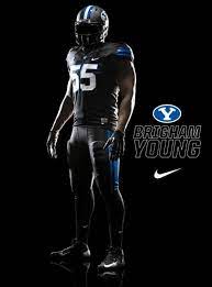 The only thing that really sinks in is the stripes (as mentioned earlier), but the. Black Byu Football Uniforms For Osu Game Nikeblog Com Byu Football Byu Sports Football Uniforms