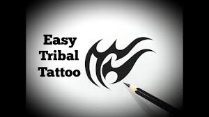 I'm looking to practice flowy, organic line tats. How To Draw A Tribal Tattoo Easy Design Step By Step Drawing Tribal Tattoos Design On Paper Simple Youtube