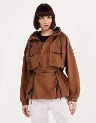 Mock Croc Faux Leather Belt Bag Sale Up To 50 Off Bershka Spain In 2020 Hooded Anorak Jacket Anorak Jacket Anorak
