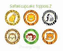 Safari Cupcake Toppers Safari Baby Shower Safari Birthday Etsy Safari Cupcakes Safari Birthday Safari Birthday Party