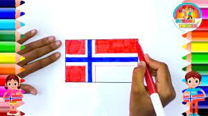Bilde a fargelegge flagg fra algerie gratis bildene for fargelegging. Hvordan Tegne Og Fargelegge Det Norske Flagget Norske Barnesanger L Barnesanger Pa Norsk Youtube