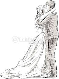 Wedding Couple Kiss Newlywed Vector Sketch Desenhos De Casais Desenho De Casal Ilustracao De Casamento