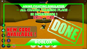 Roblox all star, anime fighting simulator codes : Chakra Training Anime Fighting Simulator 07 2021