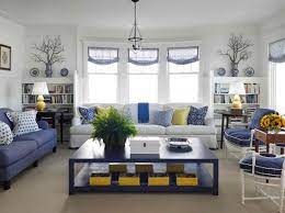Check out the most attractive ideas to decorate your living room with grey and blue tones here! 20 Amazing Blue Black White Yellow Living Rooms Home Design Lover