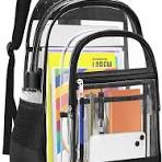 Clear Backpack, Heavy Duty PVC Transparent Backpack with Reinforced Straps,  See Through Multiple Pockets Large Capacity Bookbag for Concert Work ...