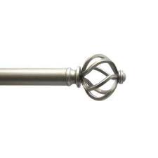 72 In 144 In 1 In Birdcage Rod Set In Brushed Nickel Rod Set Home Decorators Collection