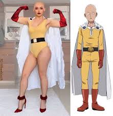 Saitama One Punch Man Cosplay Outfits Cosplay Woman Funny Cosplay