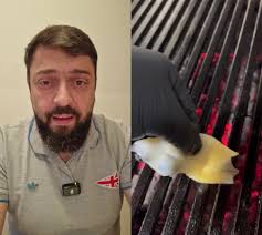 #duet with @stefan kostić Stefan Kostić i njegove lignje na žaru sa  blitvom, krompirom i proprženim limunom. Odgledajte Gavrinu reakciju na  pripremu ovog jela! @stefan kostić