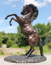 Made of fiberglass, the horse. Outdoor Decoration Large Bronze Rearing Antique Horse Statue Buy Large Bronze Rearing Antique Horse Statue Antique Horse Statue Large Horse Statues Product On Alibaba Com