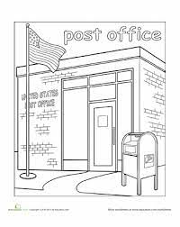 Paint The Town Post Office Worksheet Education Com Post Office Activities Post Office Community Helper Dramatic Play