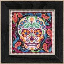 They are counted cross stitch. Mill Hill Sugar Skull Beaded Cross Stitch Kit 123stitch