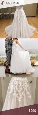 Wedding Dress Essence Of Australia D2363 Size 10 Alterations Hem Bustle And Straps Shortened I M 140lbs Size Wedding Dresses Dresses Wedding Dresses Lace
