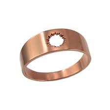 Amazon Com Bullet Hole Cut Out Ring Band In 10k Polished
