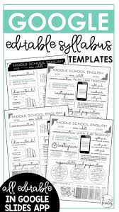 Editable Digital Infographic Google Syllabus Templates Syllabus Template Middle School Syllabus Social Studies Middle School