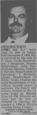 Bobby Joe Hendrickson