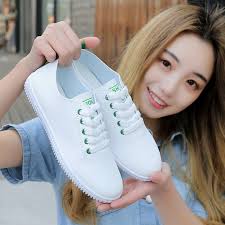White shoes spring summer new all-match shoes Korean students flat shoes  casual shoes sports shoes shoes Chinese online shopping mall，at unbeatable  great prices
