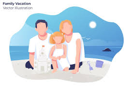 Family Vacation Vector Illustration Vector Illustration Illustration Family Illustration
