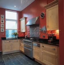 Kitchen Cabinets With Red Walls Beech Wood Kitchen Cabinets Red Kitchen Walls Kitchen Dinning Room Red Kitchen Cabinets