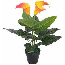 Check spelling or type a new query. Vidaxl Calla Lily Pianta Artificiale Con Vaso 45 Cm Rosso E Giallo Rosso