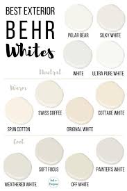 Best Behr White Paint Colors For Exteriors In 2020 Behr Paint Colors White Paint Colors Behr Paint