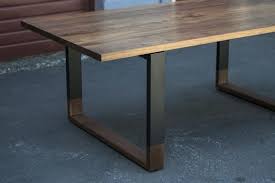 Walnut And Steel Dining Table Floating Wide Set Etsy In 2020 Steel Dining Table Dining Table Wood Table Design
