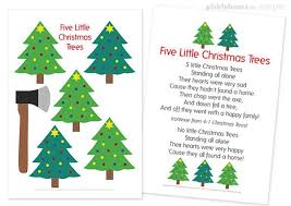 Five Little Christmas Trees Song Free Printable Puppets Christmas Tree Poem Preschool Christmas Little Christmas Trees
