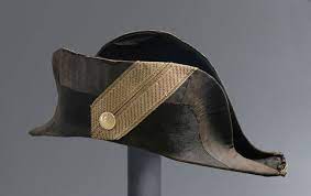 Man S Bicorne Hat England First Half Of 19th Century Materials Black Beaver Felt Trimmed With Two Inch Wide B Leather Hat Bands Antique Clothing Fashion