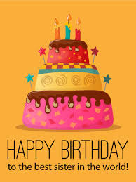 Special Birthday Cake For Sister With Candles To The Best Sister Happy Birthday Cake Card Birthday Greeting Cards By Davia Happy Birthday Cake Pictures Happy Birthday Cakes Birthday Cake Card
