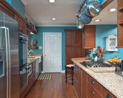 Wood Trim Turquoise Wall Design Pictures Remodel Decor And Ideas Page 14 Teal Kitchen Walls Kitchen Wall Colors Blue Kitchen Decor