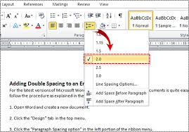 Click on line and paragraph spacing, which can be found in the paragraph group of the home tab. How To Quickly Add Double Spaces In Word