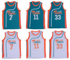Retro Basketball Jersey Movie Semi Pro Flint Tropics Jackie Moon 33 Coffee Black 7 Ed Monix 11 Throwback Jer Retro Men Fashion Basketball Movies Cool Shirts
