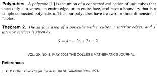 Geometry unit 11 volume and surface area answer key. What Arrangement Of Unit Cubes Minimizes Surface Area Mathoverflow