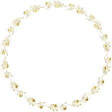 Gold Round Floral Border Transparent Clip Art Image Clip Art Borders Floral Border Wreath Drawing