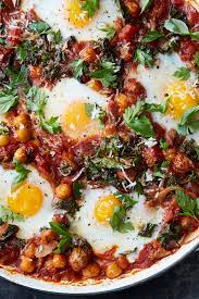 Baked Eggs With Beans And Greens Recipe Recipe Vegetarian Recipes Greens Recipe Eggs Dinner