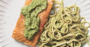 Pin By Lo Buchet On Spring Recipes Ramp Pesto Pesto Recipe Seared Salmon