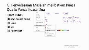 Kuasa dua cari nilai hasil kuasa dua bagi suatu nombor. Kuasa Dua In English