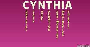 Make sure you don't miss any baby name with our free app charliesnames. Last Name Meaning Cynthia