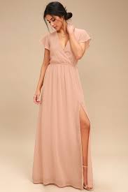 Lost In The Moment Blush Maxi Dress Blush Maxi Dress Peach Maxi Dresses Blush Pink Maxi Dress