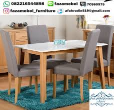 Selain itu, cutlery set dan cutting board untuk menghidangkan makanan juga pantas anda. New Meja Makan Scandinavian 4 Kursi 2020 2021 Elegan Mewah Faza Mebel Furniture Jepara Ii Original Supplier Java Indonesia Spesialis Furniture Teak Indonesia Modern Teak Furniture Indonesia Natural Teak Furniture