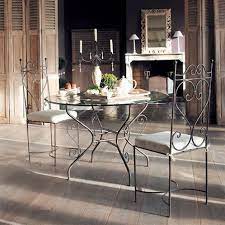 Housse impermeable pour salon de jardin. Chaise En Fer Forge Marron Toscane Maisons Du Monde