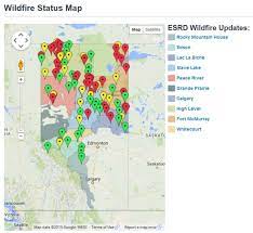 Map of the wildfire southwest of high level, alberta at 12:14 p.m. Map Of Canada Fires Maps Of The World