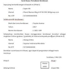 Contoh surat kuasa pengurusan pembayaran pajak sepeda motor digunakan sebagai salah satu persyaratan dalam proses pembayaran pajak kendaraan bermotor jika pembayaran tersebut diwakilkan. Contoh Surat Kuasa Grabcar Dan Grabbike Indonesia Terbaru 3835 Info