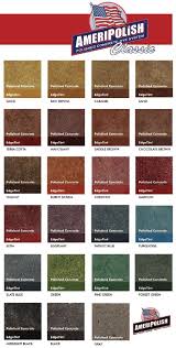 concrete dye color chart from ameripolish features 22 vivid