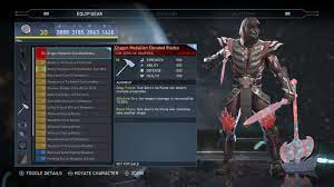 After Grinding For A While Finally Got The Legendary Gear For Sub Zero Injustice