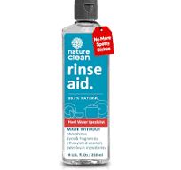 NATURE CLEAN Natural Dishwasher Rinse Aid Cleaner Liquid & Dishwashing  Drying Agent 8 oz - 250ml. Non-Toxic Eco-Friendly Plant-Based  Fragrance-Free. ...