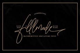 Calligraphy handwriting logo modern urban vintage view all styled fonts. Fillmade Signature By Ijemrockart On Creativemarket In 2020 Signature Fonts Handwritten Fonts Best Script Fonts