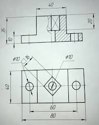 Задание 8.Проекционное черчение в AutoCad