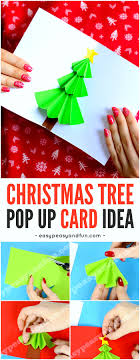 How to make pop up cards tutorial this is lesson 23 in a series of step by step tutorials on top view of the open pop up card. Christmas Tree Pop Up Card Easy Peasy And Fun