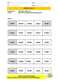 Pdpr bahasa melayu tahun 5 (ibarat musuh dalam selimut). Lembaran Kerja Bahasa Melayu Pemulihan Khas Cikgukamiha Com Alphabet Worksheets Preschool Preschool Worksheets Alphabet Worksheets